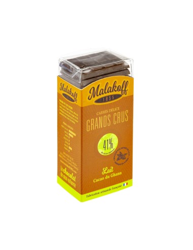 21 Carrés Délices Ghana 40% Chocolat au Lait 105g.