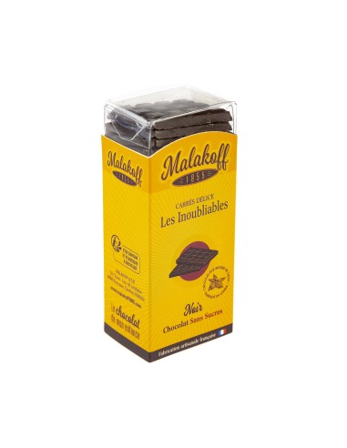 21 Carrés Délices Chocolat Noir Sans Sucre 105g.