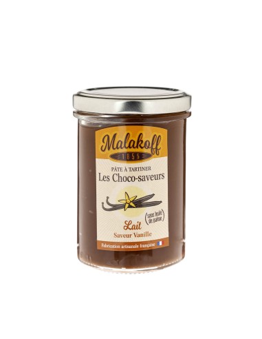 Pâte à tartiner Chocolat saveur Vanille 240g.