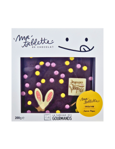 Tablette chocolat noir 200g. - Joyeuses Pâques