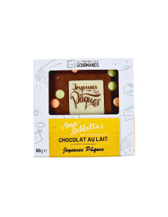 Tablette chocolat au lait 80g. - Joyeuses Pâques